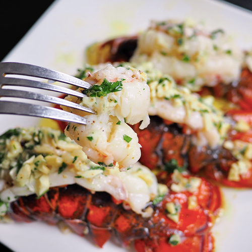 Broiled Lobster Tail with Brown Butter Sauce
