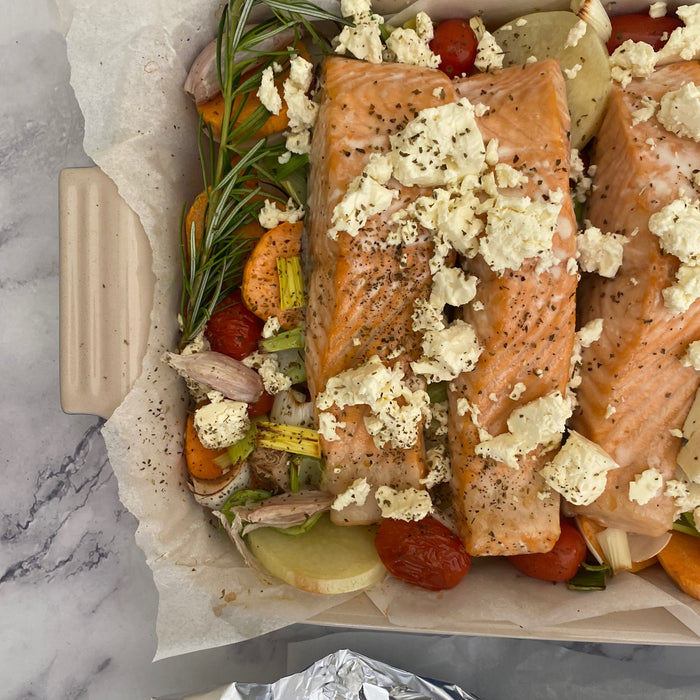 Phoodie's Greek Style Salmon Parcel