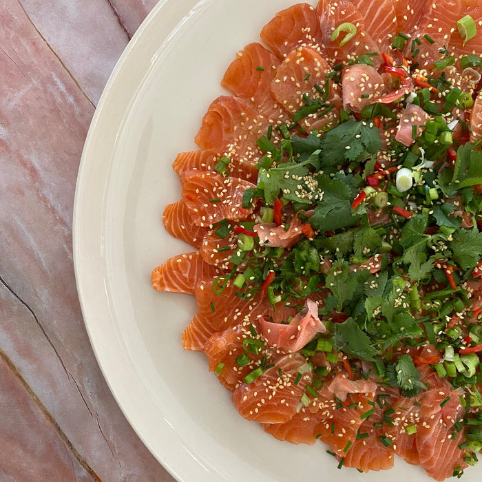 Phoodie's Salmon Sashimi with Ponzu Dressing