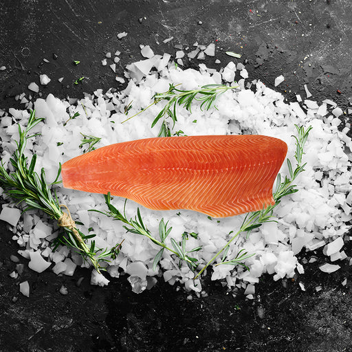 Frozen Tasmanian Atlantic Salmon Skin-off Fillet min. 500g/pc