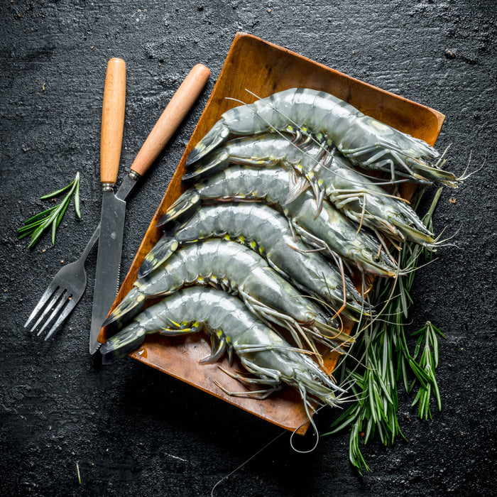 Large Black Tiger Prawns Raw U10 (Frozen) per kg