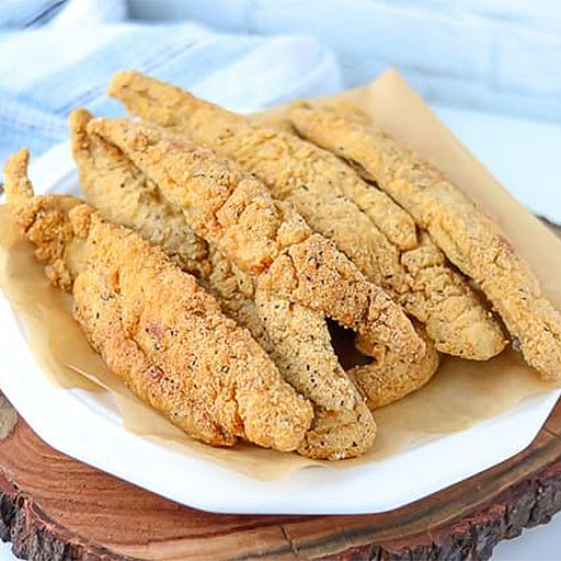 Breaded Blue Whiting Fillet in a plate