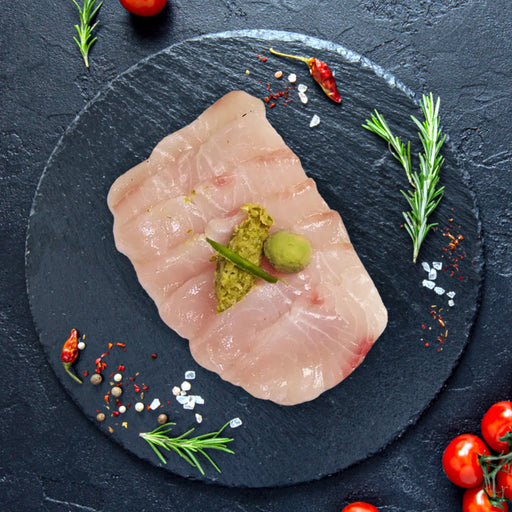 Coral Trout Sashimi on a plate
