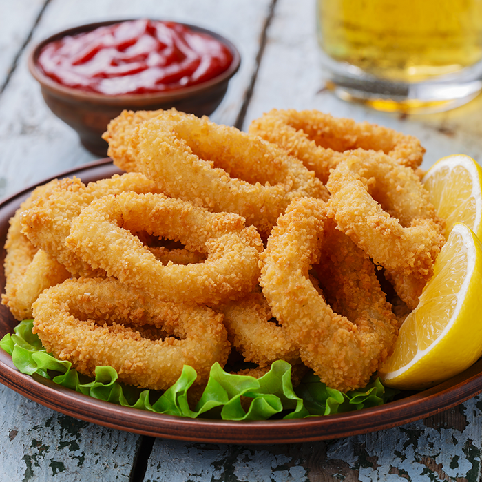 Shore Mariner Panko Crumbed Squid Rings (Frozen) per kg