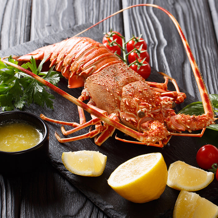 a serving of Cooked Cuban Lobsters