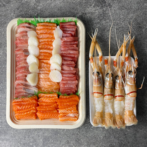 Deluxe Sashimi Platter with Scampi and Scallops