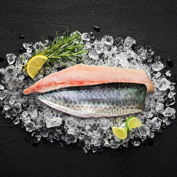 Wild-Caught Grey Mackerel Quarters (Fillets) Skin-On (Frozen) 700g