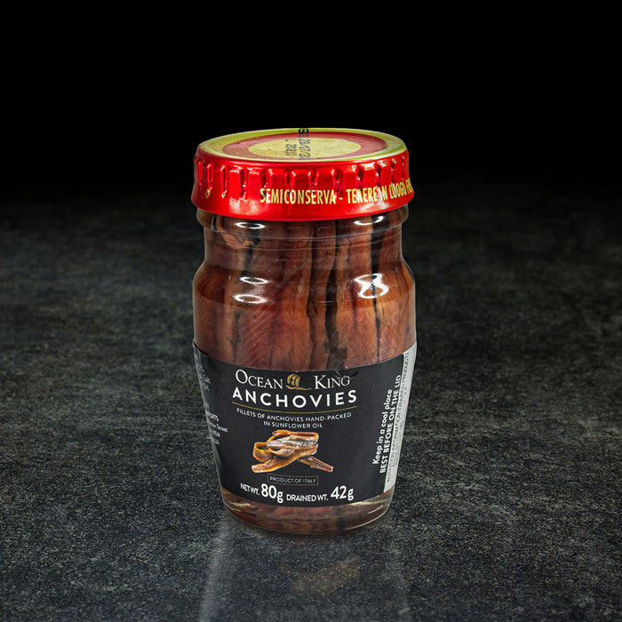 Ocean King Anchovy Fillet 80g jar