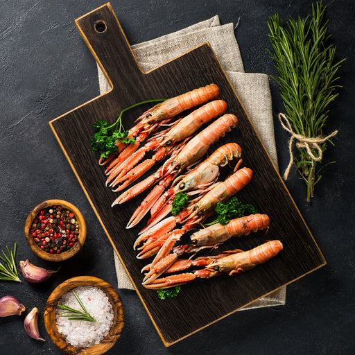 Australian Sashimi-grade Scampi on a tray