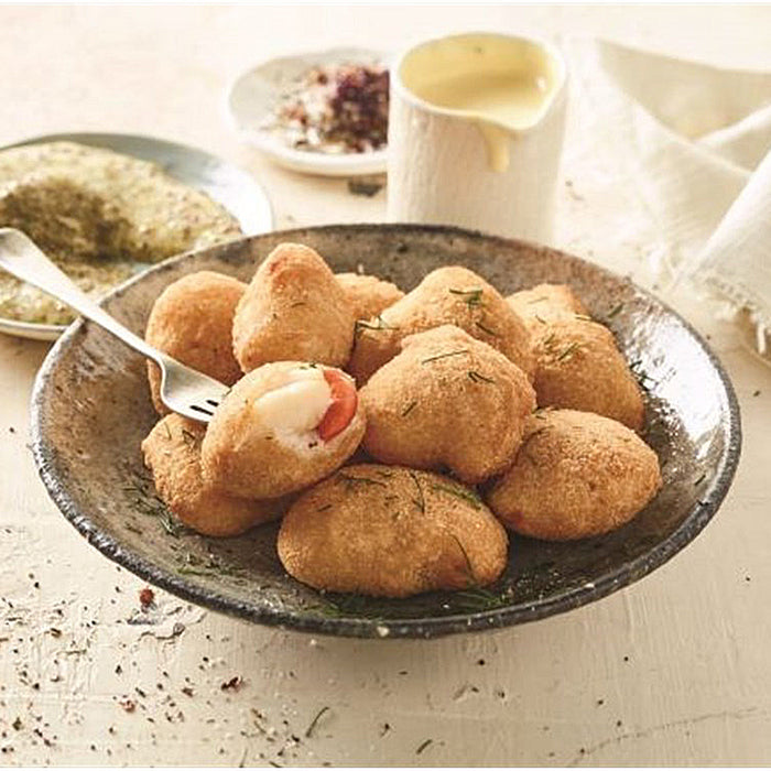 Cooked Crumbed Scallops Roe-on