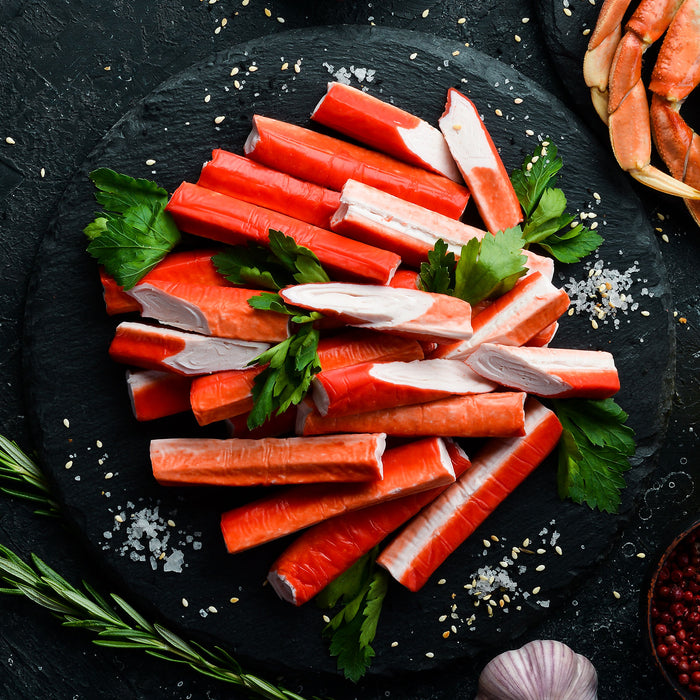 a serving of Crab Sticks Seafood Salad
