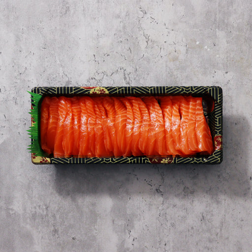a  sashimi tray of Ora King Salmon