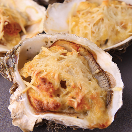 Baked Oysters With Cheese And Garlic