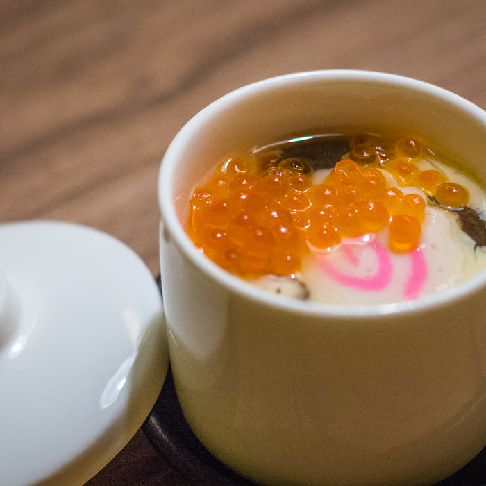 Chawanmushi (Steamed Custard Eggs) with Little Neck Clams