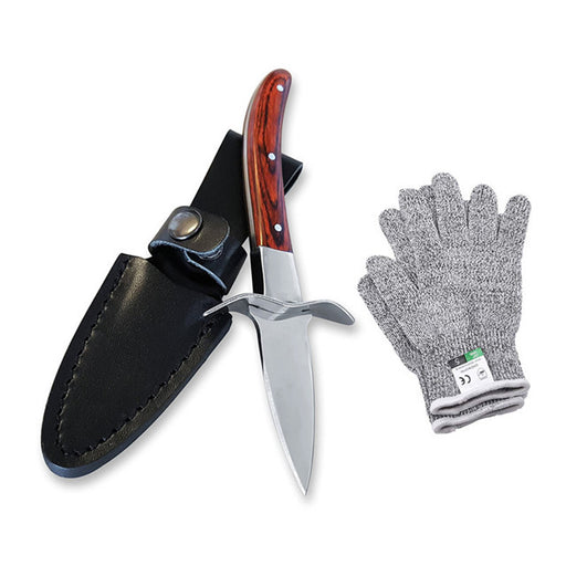 Oyster Shucking Knife and Gloves Set - Premium Oyster Knife and Oyster  Shucking Glove Kit - Professional Oyster Shucker Clam Knife Oyster Opener  Tool