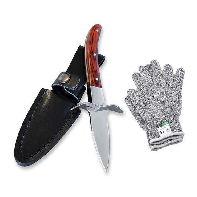 Premium Oyster Shucking Kit (Knife and Glove Set)
