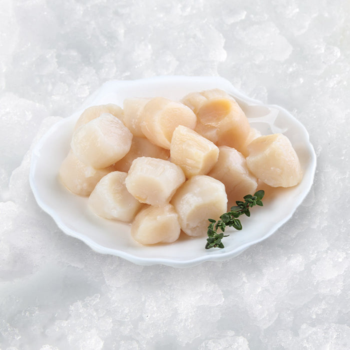 Jumbo Sashimi Japanese Scallops Roe-off per kg (Frozen)
