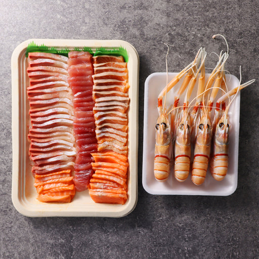 Premium Sashimi Platter with Scampi