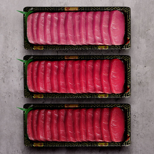 three trays of Australian Tuna Sashimi Combo 