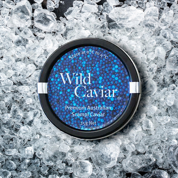 a tin of Australian Wild Scampi Caviar 