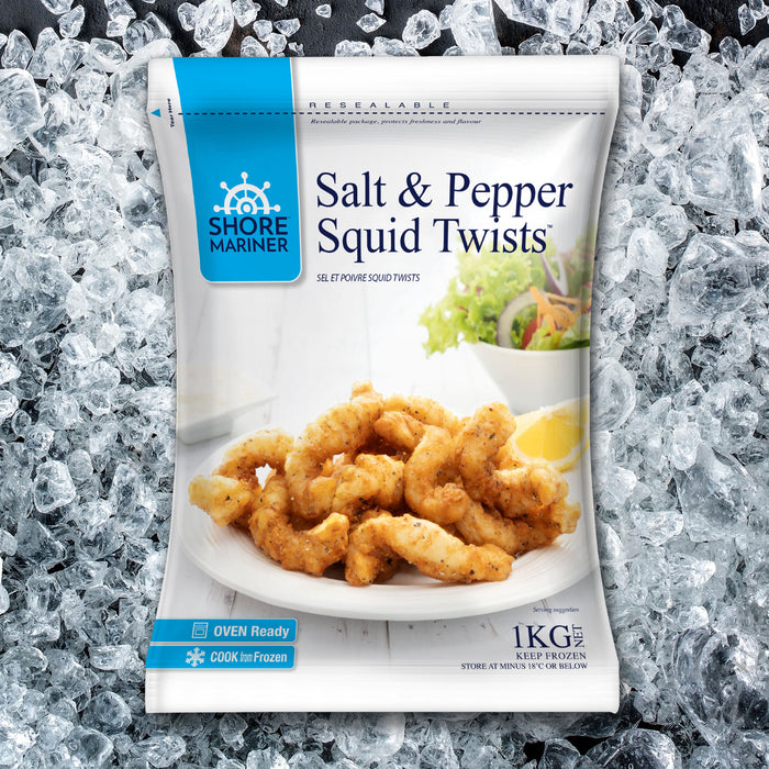 Ready-to-Cook Salt & Pepper Squid Twists per kg