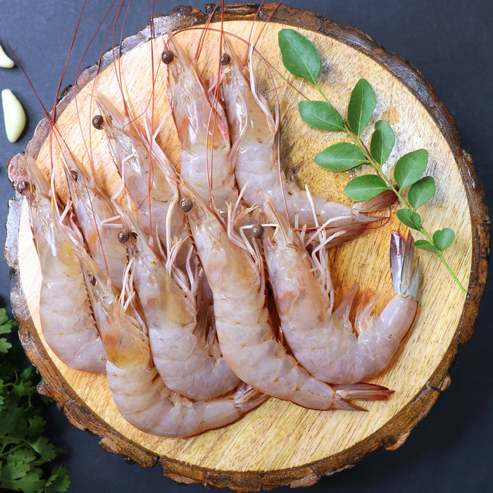 Large S. A. Wild-Caught U16/20 Raw King Prawns (Frozen) per kg